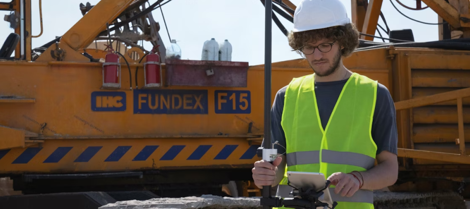 A construction worker on a job site